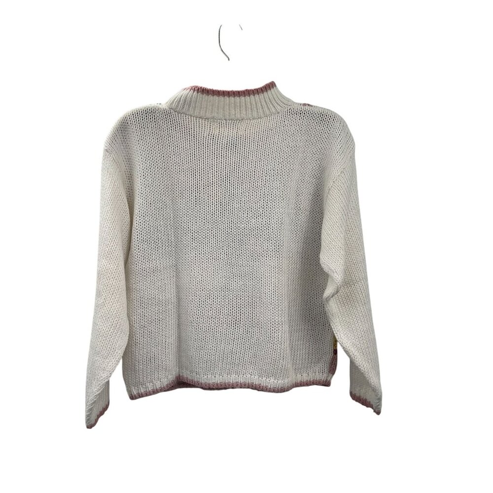 Vintage Ivy Club Sweater Women's M Geometric Mock Neck Grandmacore Used - Picture 2 of 15
